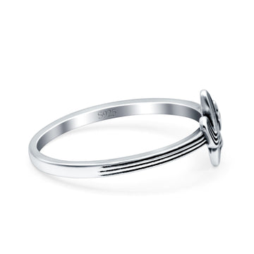 Flower Cactus Oxidized Band Solid 925 Sterling Silver Thumb Ring (10mm)
